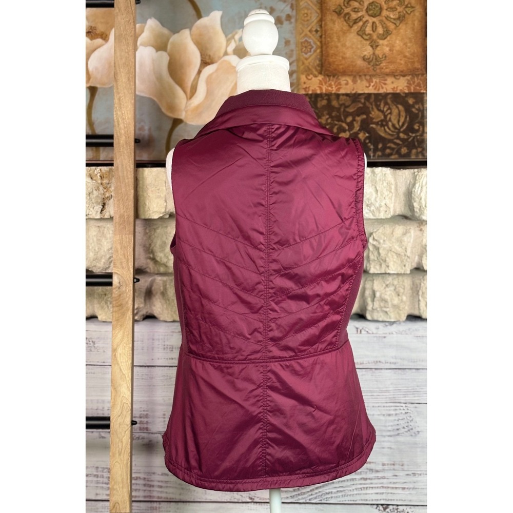 Columbia Womens Maroon Quilted Insulated Full Zip Vest Size Medium - Picture 4 of 8